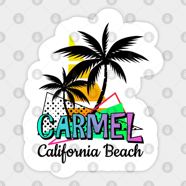 Carmel California Beach – Summer Palm Trees Sticker by Jahmar Anderson